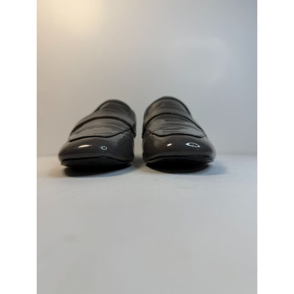 Nine West Uniformilyo Loafers Women Sz 9M Dark Grey Patent Leather Preppy Shoes - Picture 5 of 16